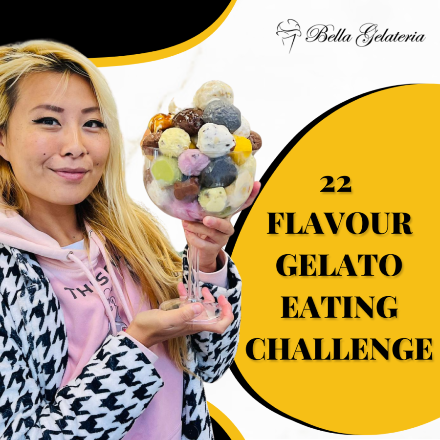 bella gelateria 22 flavour gelato eating challenge